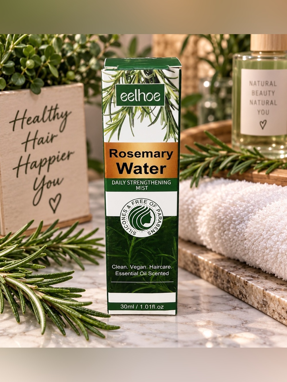 🌿 NIB Eelhoe Rosemary Water Daily Strengthening Mist for Hair & Scalp – 30ml